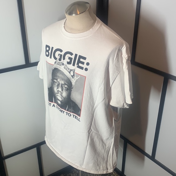 The Notorious Men's B.I.G. Biggie I Got A Story To Tell Big Poppa White T-Shirt - Picture 4 of 9